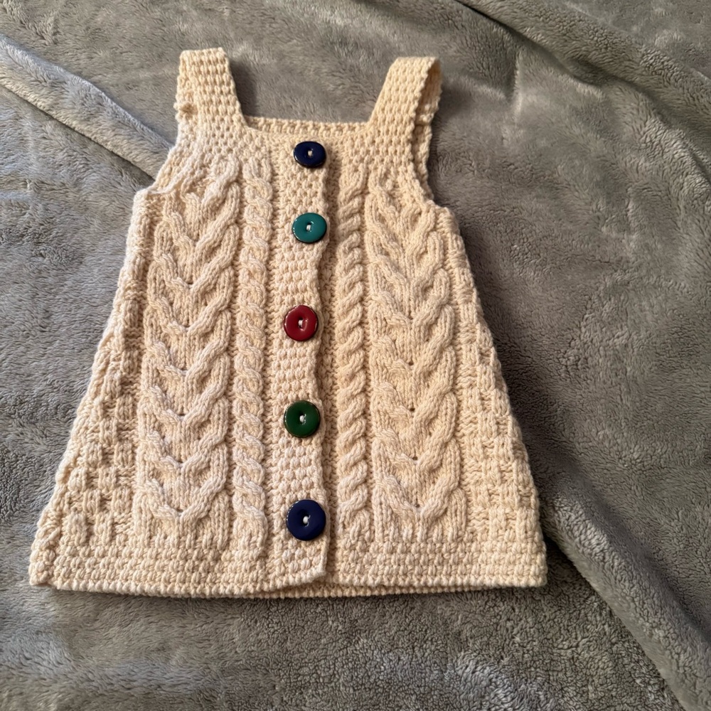 Aran Marino Wool Baby Dress Small